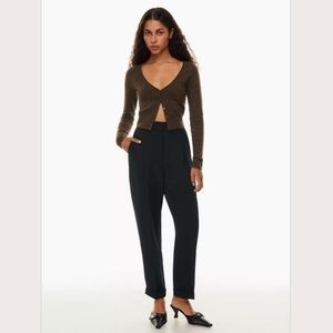 Aritzia Wilfred Dashwood Pant in Black Crepe Size 2 Regular Length